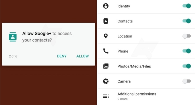 Как можно будет управлять разрешениями для приложений в Android M