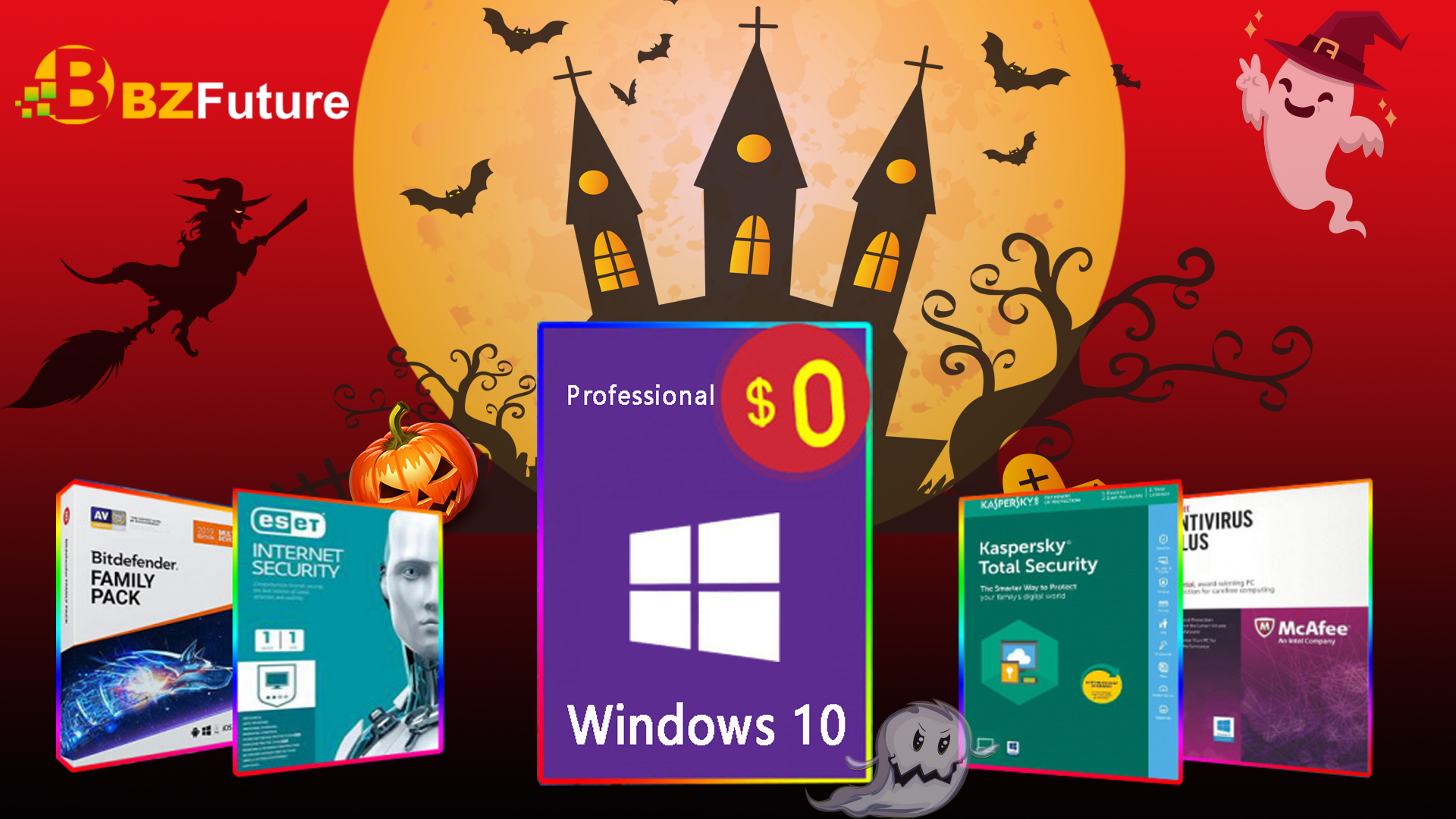 Праздничные скидки: Windows 10 Pro бесплатно и Kaspersky Internet Security за полцены
