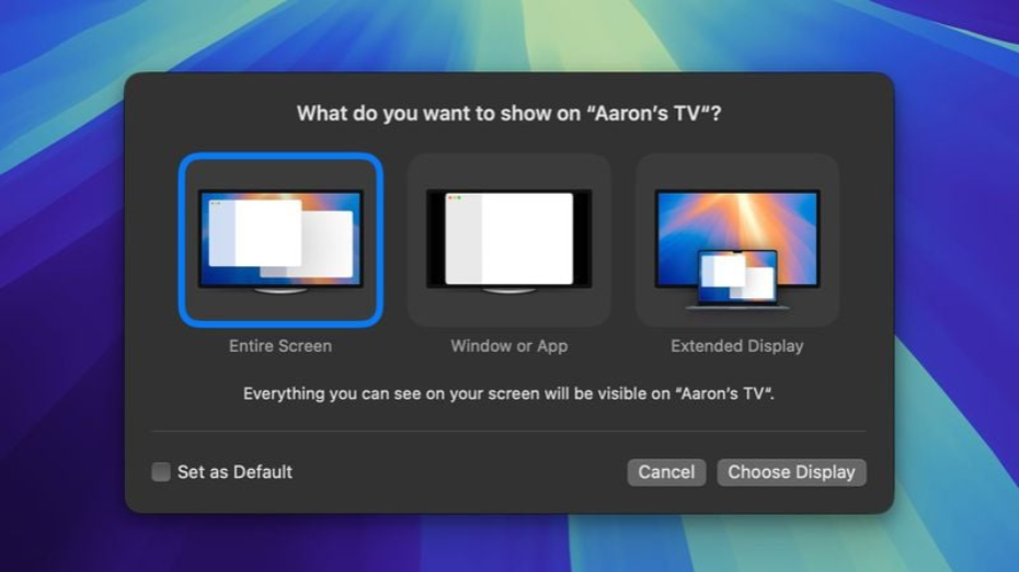 В macOS Sequoia 15.2 улучшили функцию AirPlay