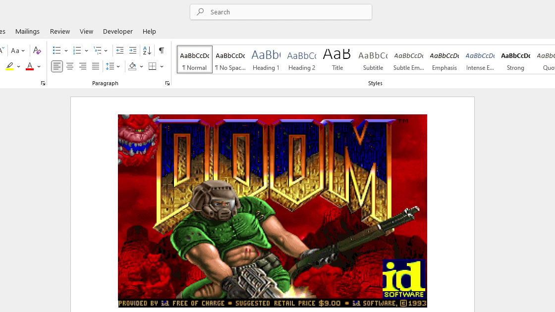 В DOOM теперь можно играть прямо в Microsoft Word