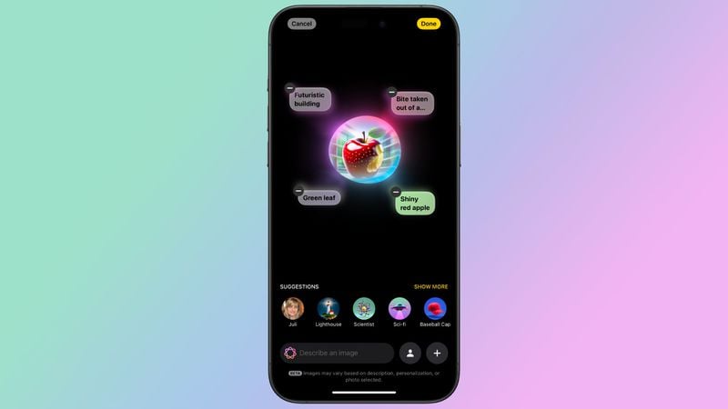 Apple урезала часть функций Image Playground до её запуска в iOS 18.2