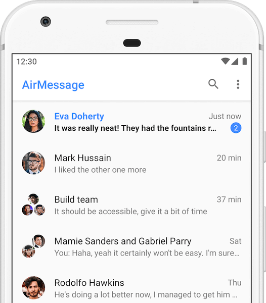 iMessage на Android-смартфоне