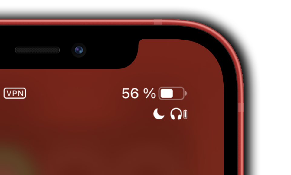 Заряд в процентах на iPhone X