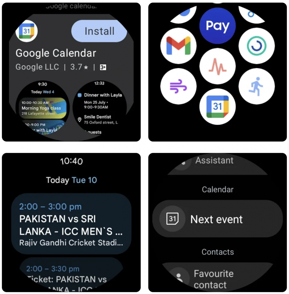 Google calendar 2025 samsung watch